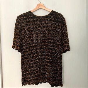 Beautiful Vintage Hand Beaded Silk Tunic/Blouse